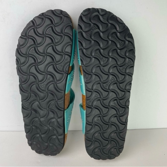 Birkenstock Betula Lambada Turquoise Teal Crystal Studded Sandals EUC - Picture 14 of 14